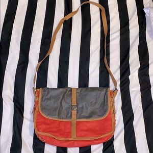 Volcom gray and red purse crossbody bag